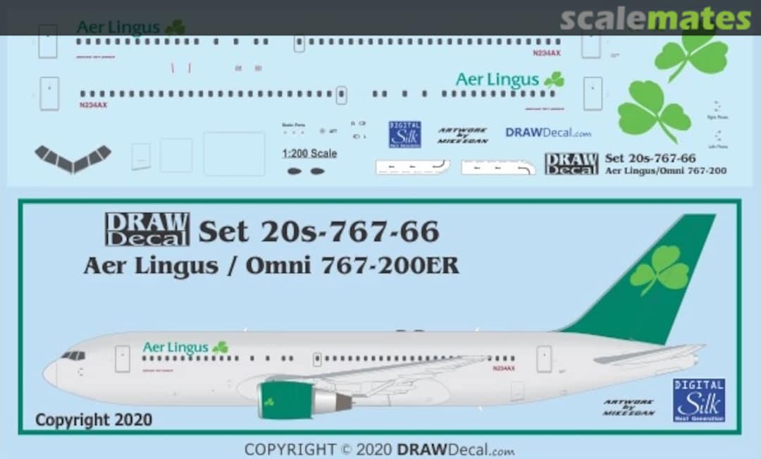 Boxart Aer Lingus / Omni Air 767-200 20-767-66 Draw Decal