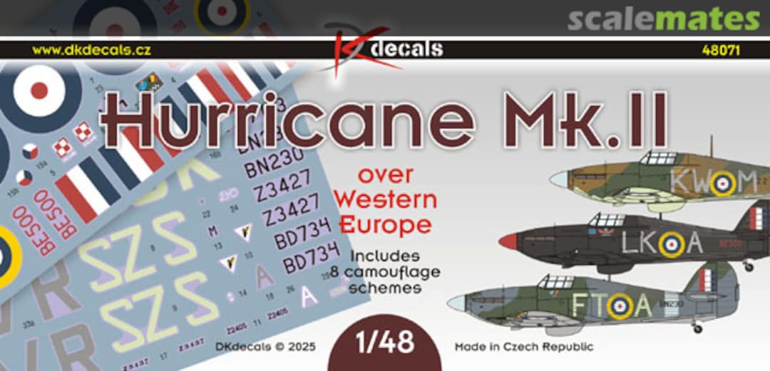 Boxart Hurricane Mk.II over Western Europe 48071 DK Decals