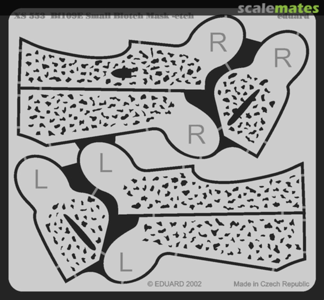 Boxart Bf 109E Small Blotch mask-etch XS553 Eduard