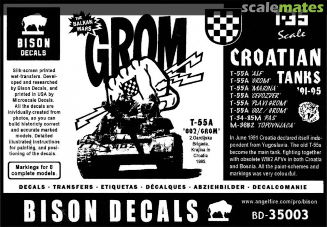 Boxart GROM 35003 Bison Decals