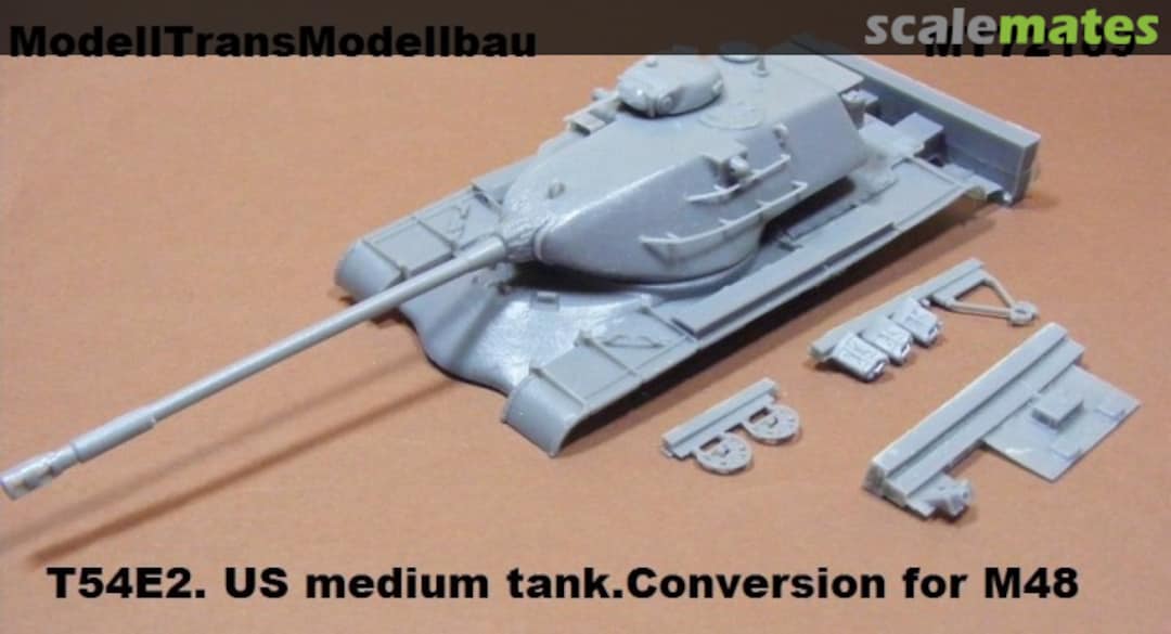 Boxart T54E2 US Medium Tank MT72189 Modell Trans Modellbau