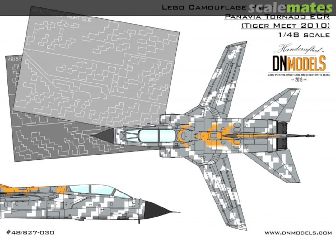 Boxart Paint Masks for Tiger meet 2010 Tornado ECR "Lego Bomber" 1/48 48/827-030 DN Models