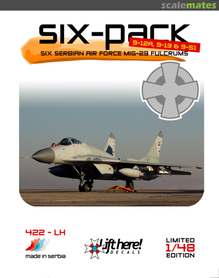 Boxart Six-pack 422-LH Lift Here Decals