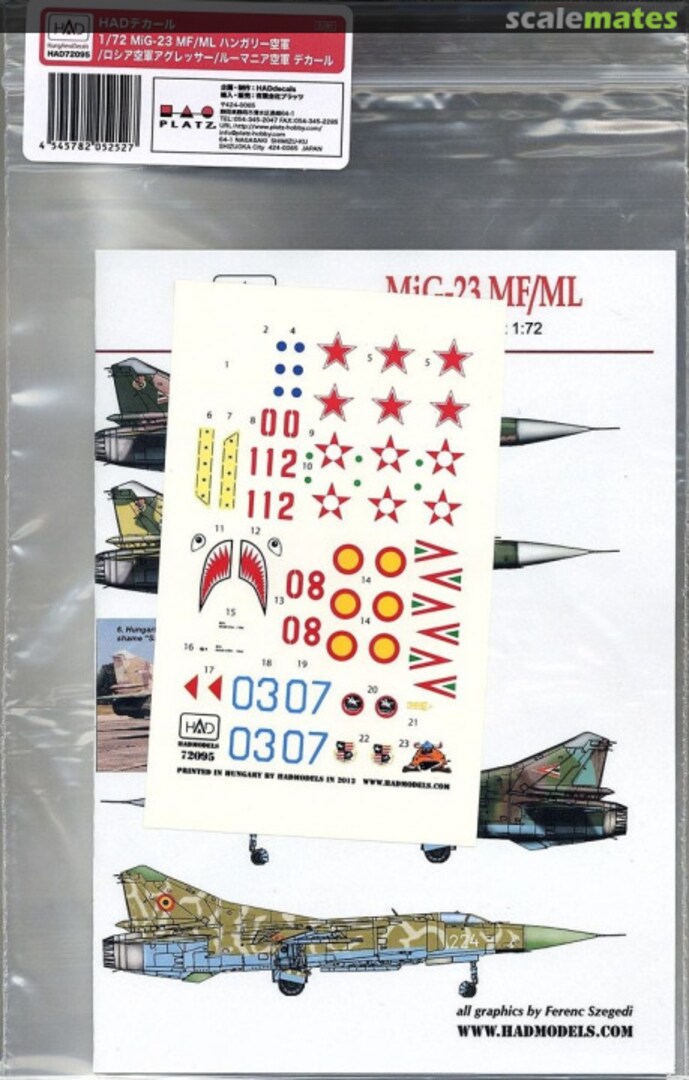 Boxart MiG-23 MF/ML (Hungary, Soviet Union, Romania) 72095 HADmodels 