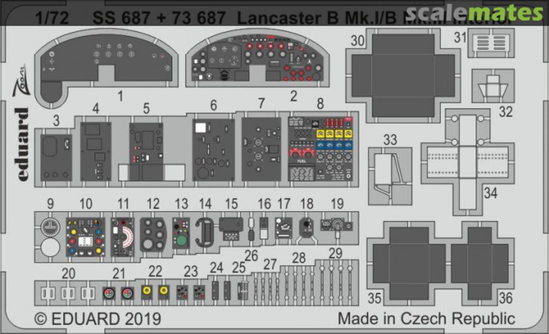 Boxart Lancaster B Mk.I/B Mk.III interior AIRFIX SS687 Eduard