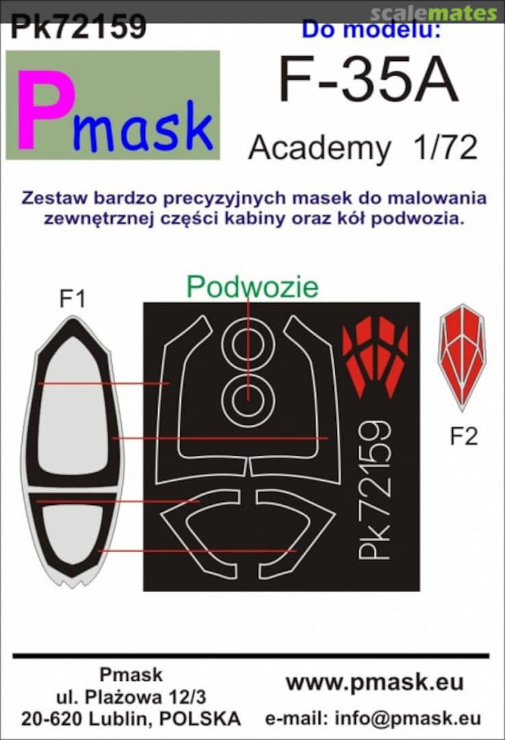 Boxart F-35A (Academy) PK72159 Pmask