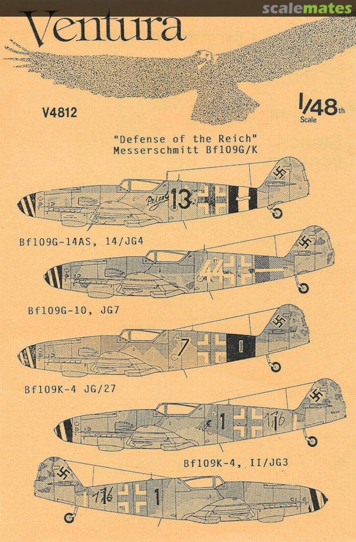 Boxart "Defense of the Reich" Messerschmitt Bf 109G/K V4812 Ventura