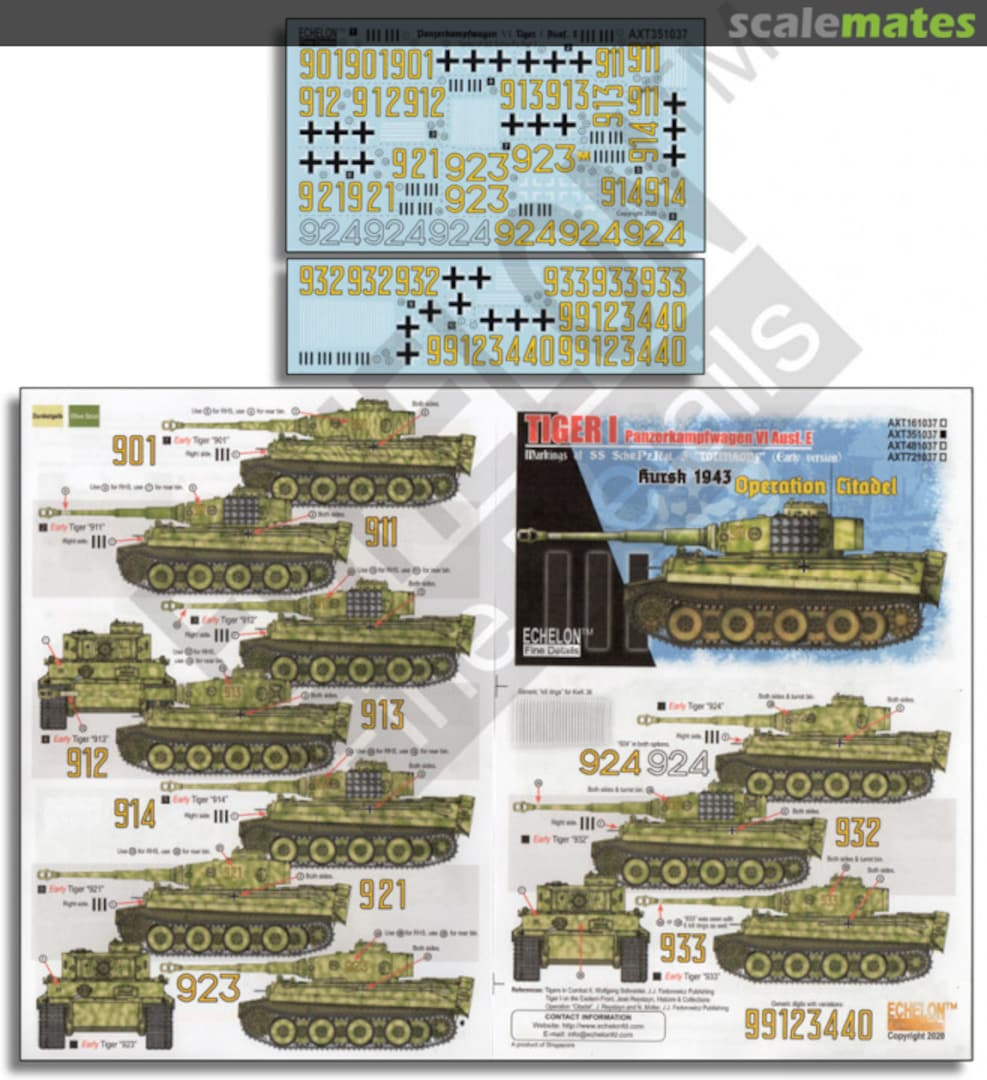 Boxart 3. SS-Schw.Pz.Rgt. Tiger Is Kursk 1943 - AXT351037 Echelon Fine Details