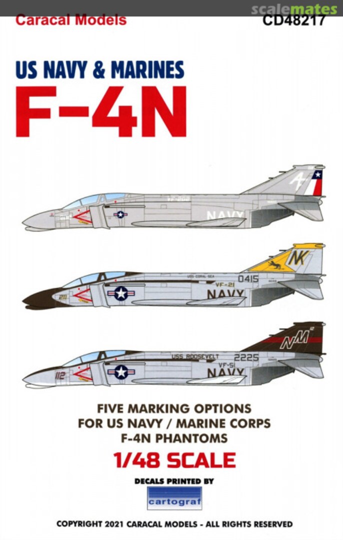 Boxart US Navy & Marines F-4N CD48217 Caracal Models