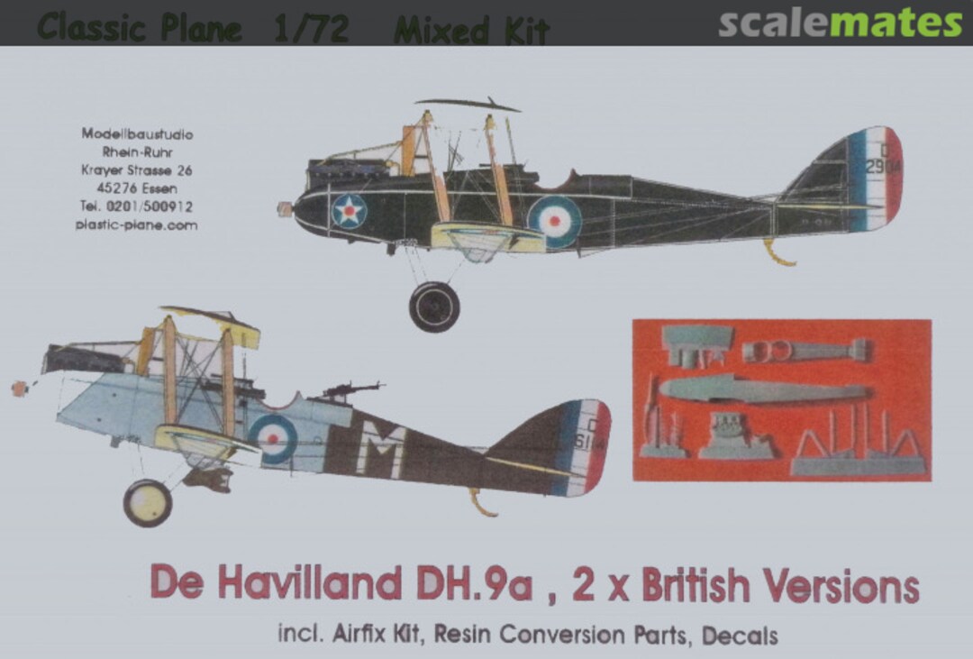 Boxart De Havilland (Airco) D H.9 2x British CPM 55 Classic Plane