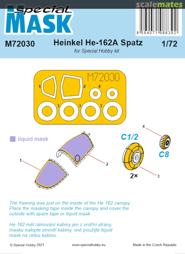 Boxart Heinkel He 162A M72030 Special Mask