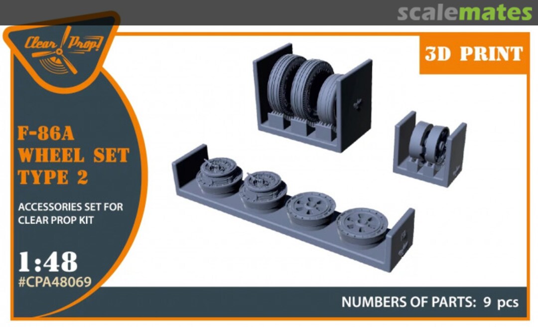 Boxart F-86A wheel set type 2 CPA48069 Clear Prop!