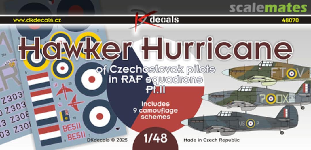 Boxart Hawker Hurricane of Czechoslovak pilots in RAF squadrons Pt.II 48070 DK Decals