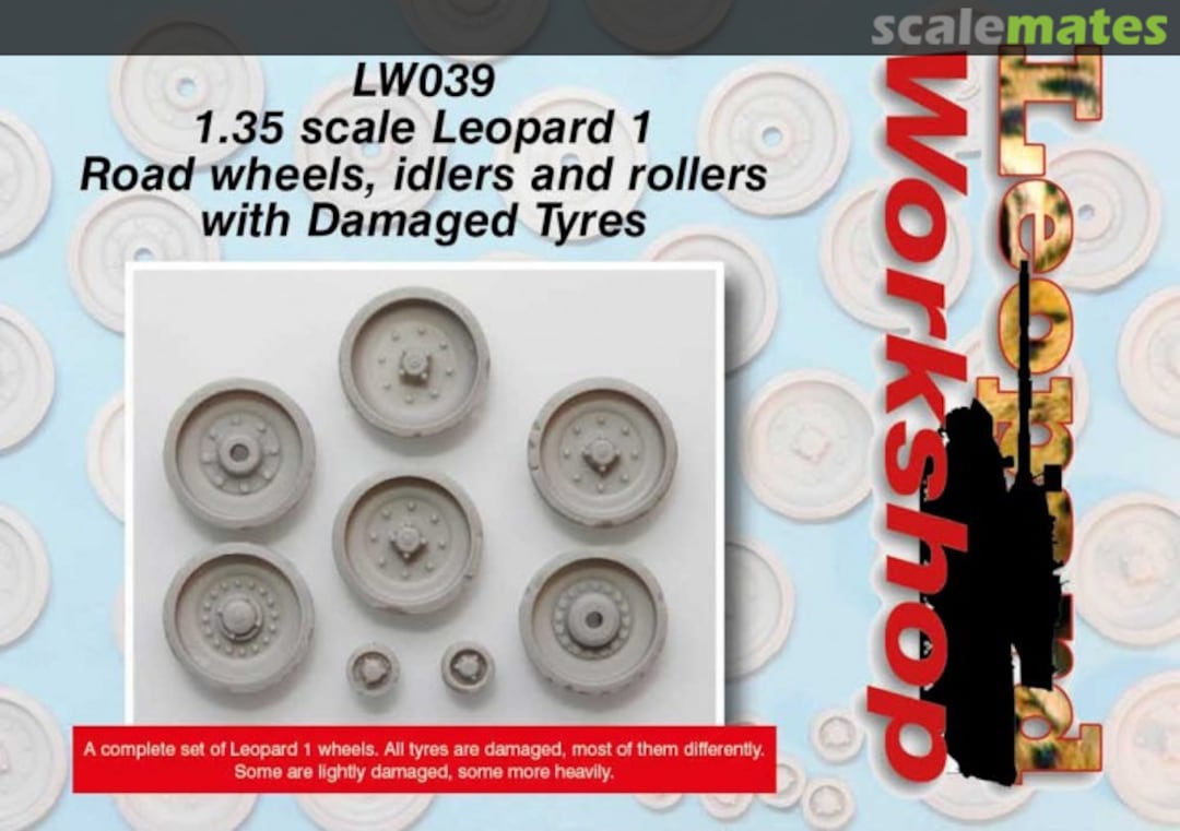 Boxart Leopard 1 Road Wheels, idlers and rollers LW039 Leopard Workshop