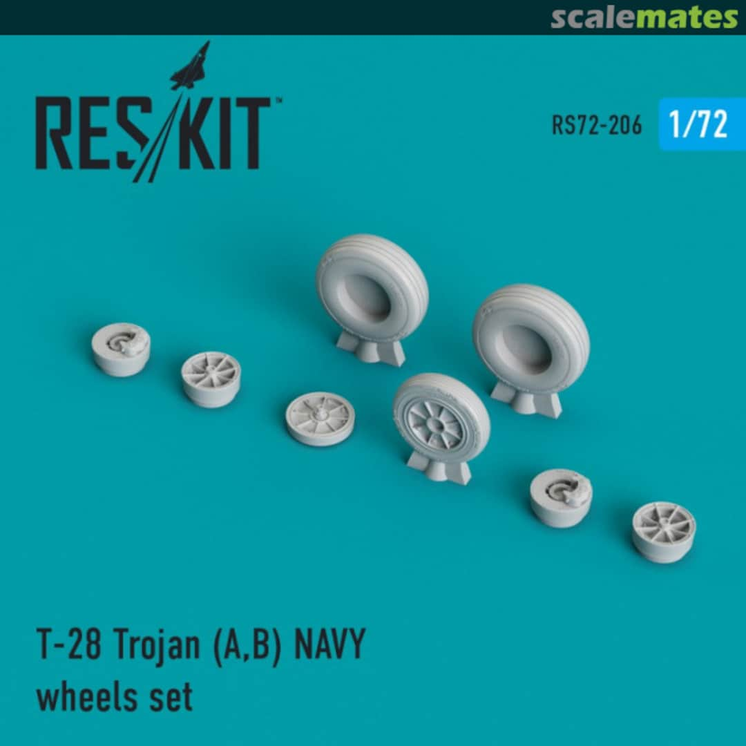 Boxart T-28 Trojan (A,B) NAVY wheels set RS72-0206 ResKit