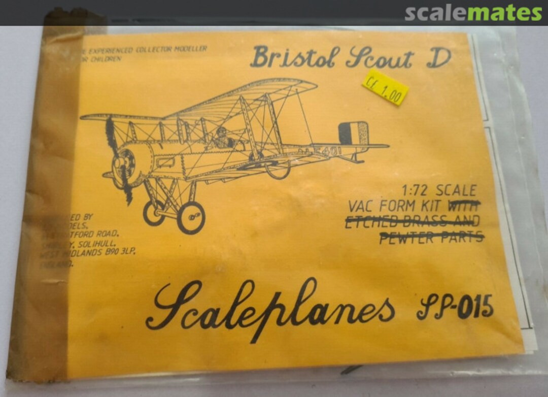 Boxart Bristol Scout D SP-015 ScalePlanes