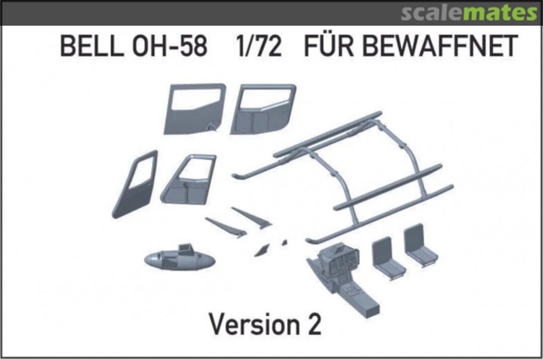 Boxart Bell OH-58 correction set, armed HT72006 Brent-Air-Decals