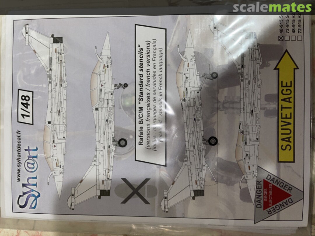 Boxart Rafale B/C/M “Standard stencils” 48-915S Syhart