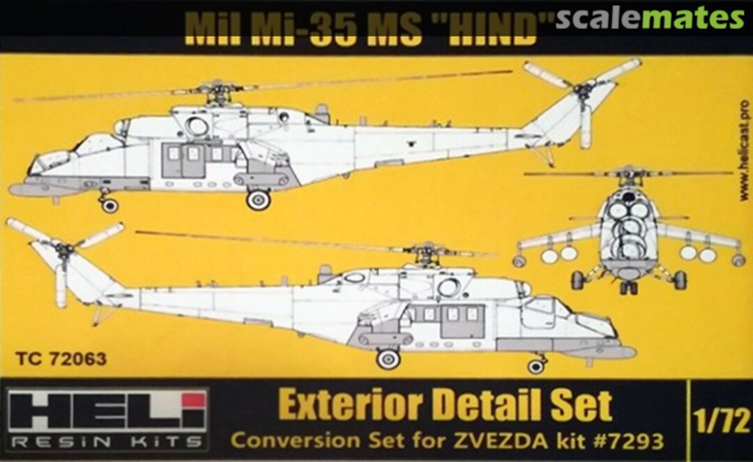 Boxart Mil Mi-35MS VIP Command & Control Helicopter TC 72063 HELI Resin Kits