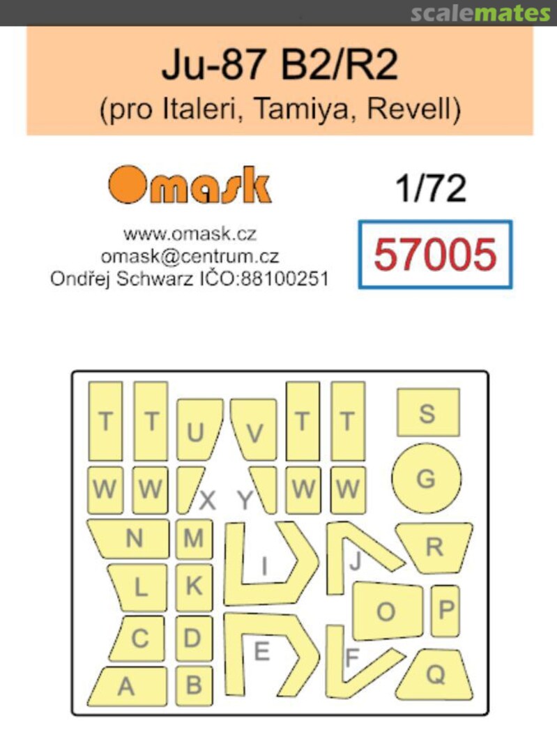 Boxart Ju-87 B2/R2 57005 Omask