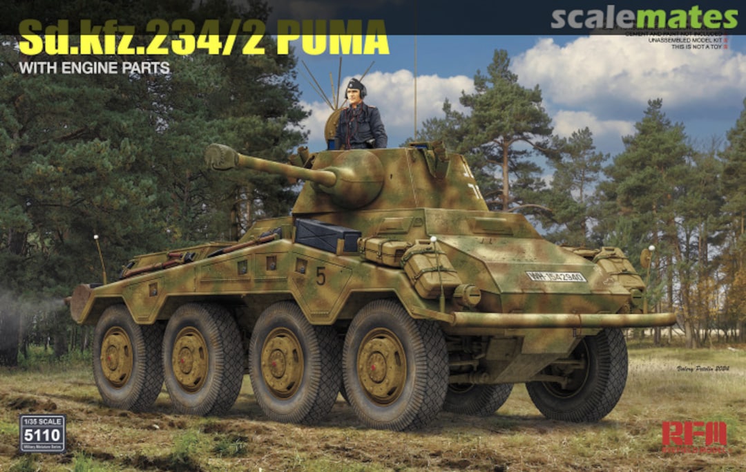 Boxart Sd.Kfz.234/2 PUMA RM-5110 Rye Field Model