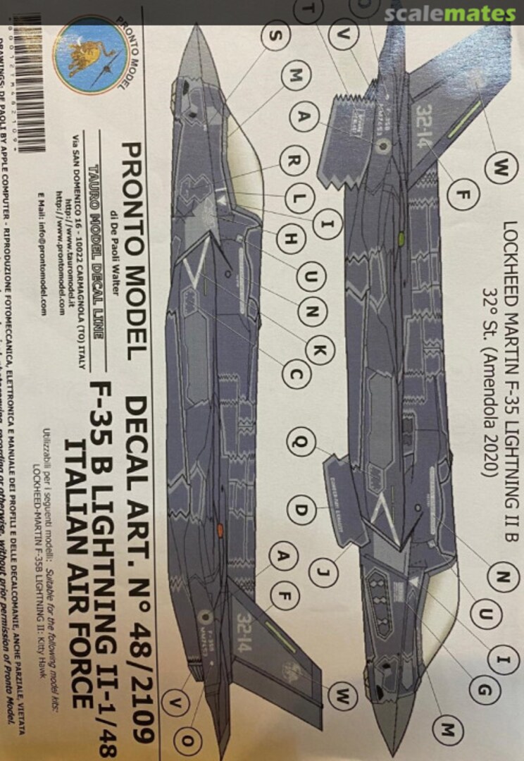 Boxart F-35B Lightning II 48/2109 Tauro Model