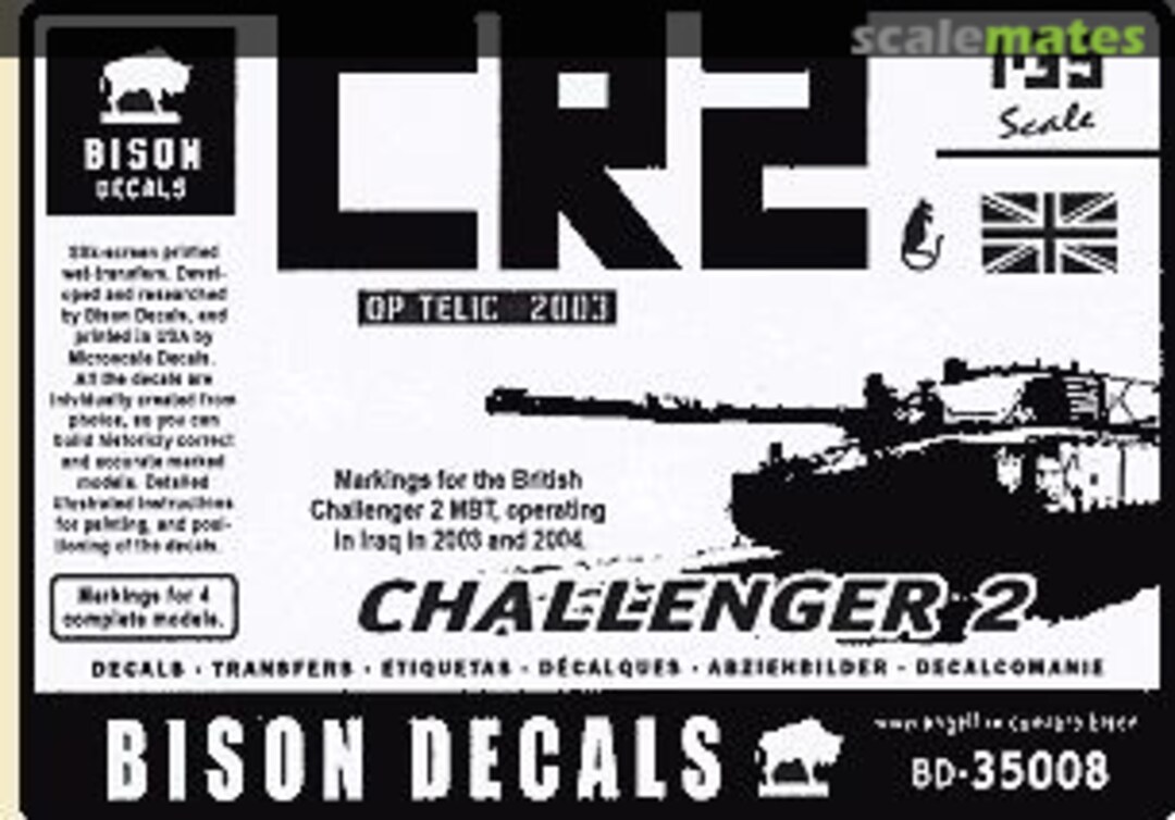 Boxart Challenger 2 in Iraq 2003-2004 35008 Bison Decals