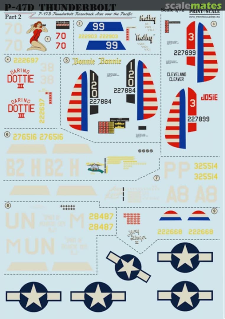 Boxart P-47D Thunderbolt 72-173 Print Scale