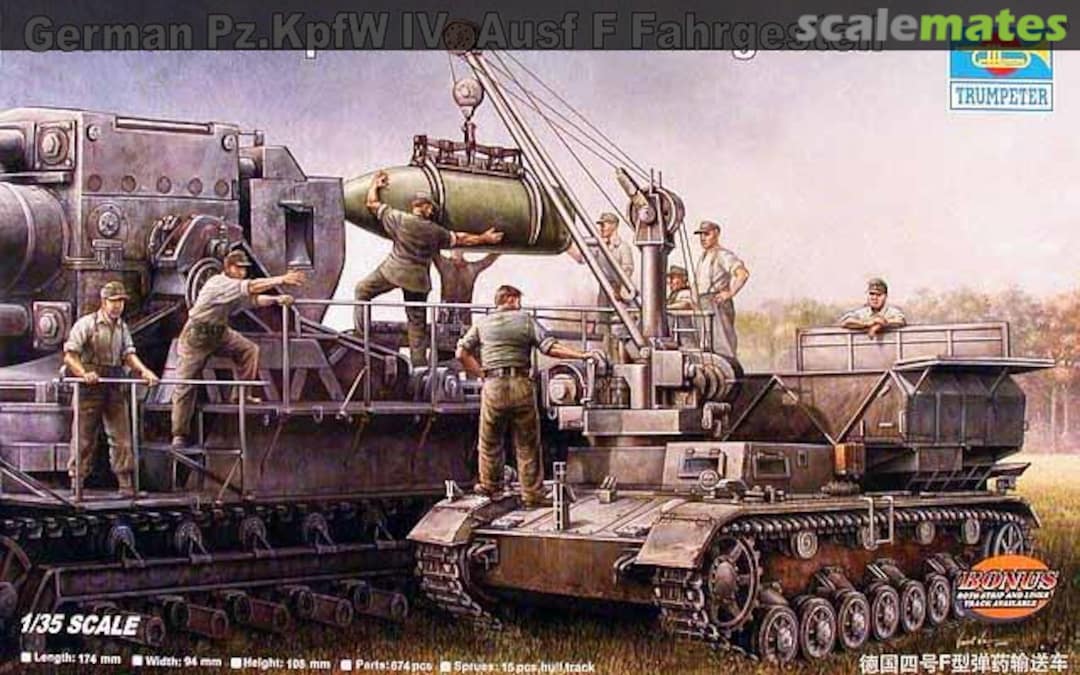 Boxart Pz.Kpfw. IV Ausf. F Fahrgestell 00363 Trumpeter