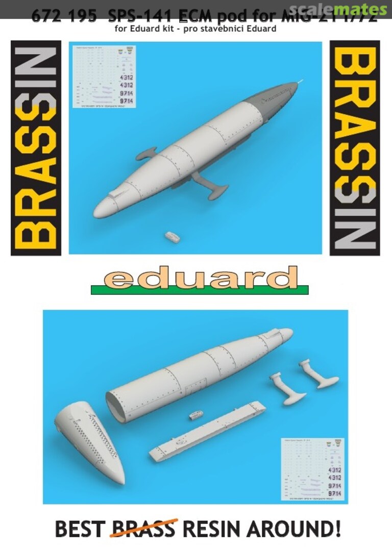 Boxart SPS-141 ECM pod for MiG-21 672195 Eduard