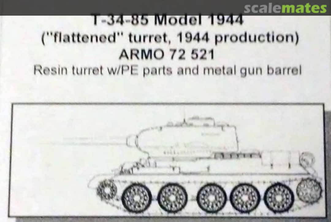 Boxart T-34-85 Model 44 72521 Armo