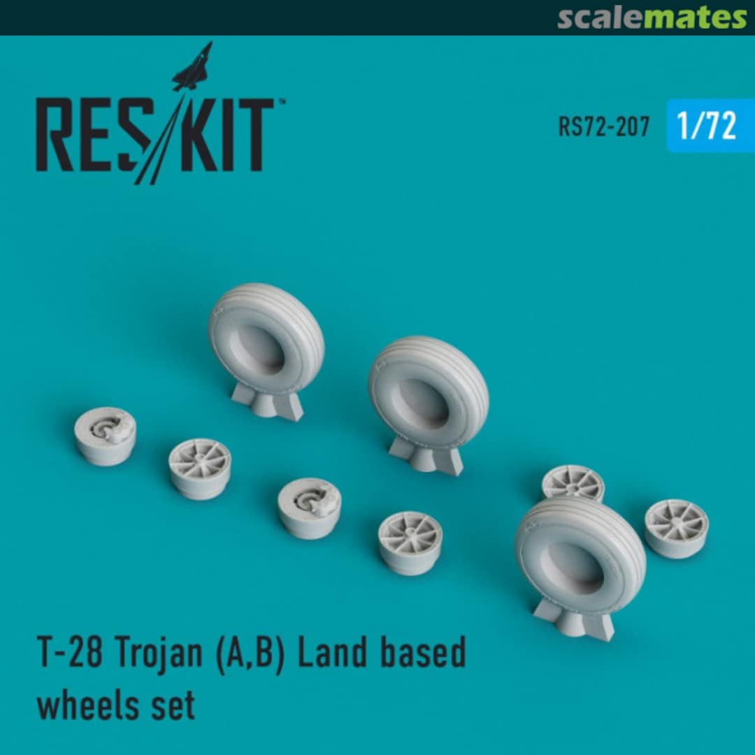 Boxart T-28 Trojan (A,B) Land based wheels set RS72-0207 ResKit