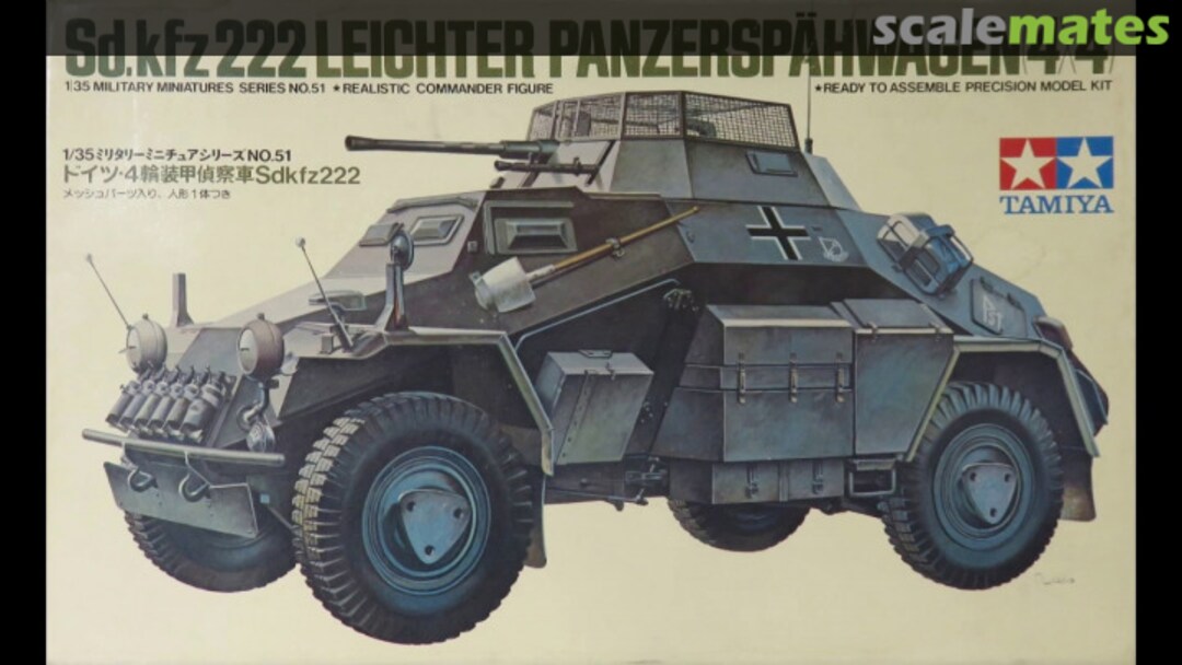 Boxart Sd.kfz 222 Leichter Panzerspähwagen (4x4) MM151 Tamiya