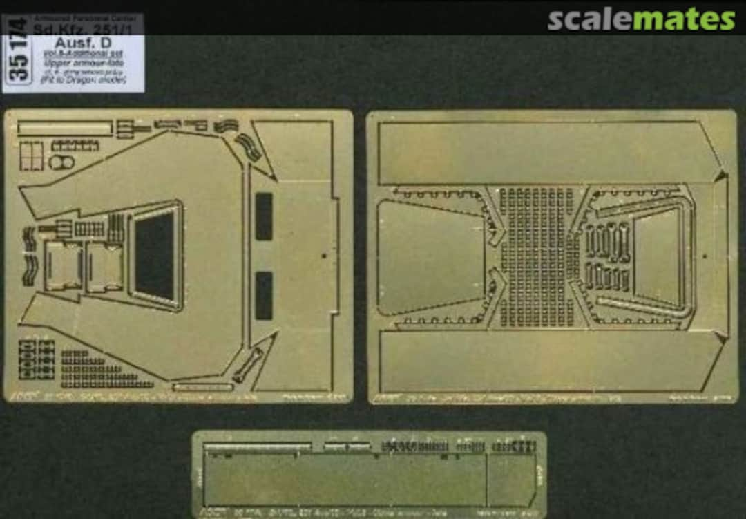 Boxart Sd.Kfz. 251/1 Ausf. D - vol. 8 - additional set - upper armour, late 35174 Aber