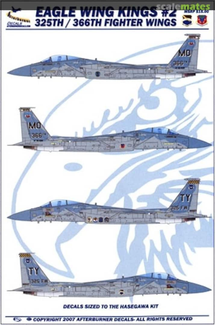 Boxart Eagle Wing Kings #2 48-021 Afterburner Decals