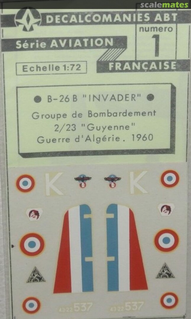 Boxart B-26B "Invader" 1 ABT Decals