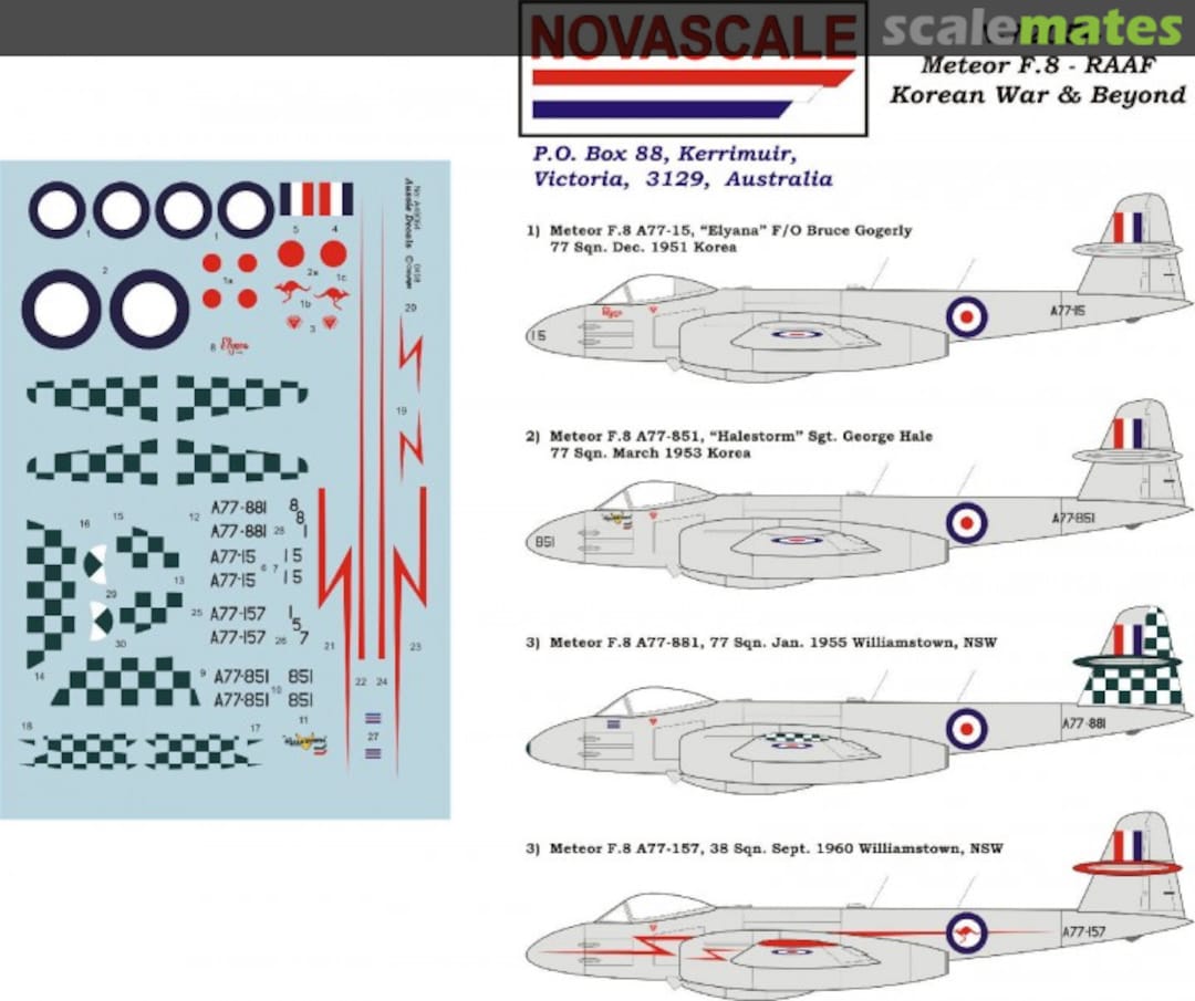 Boxart Meteor F.8 - RAAF Korean War & Beyong N-72054 Novascale