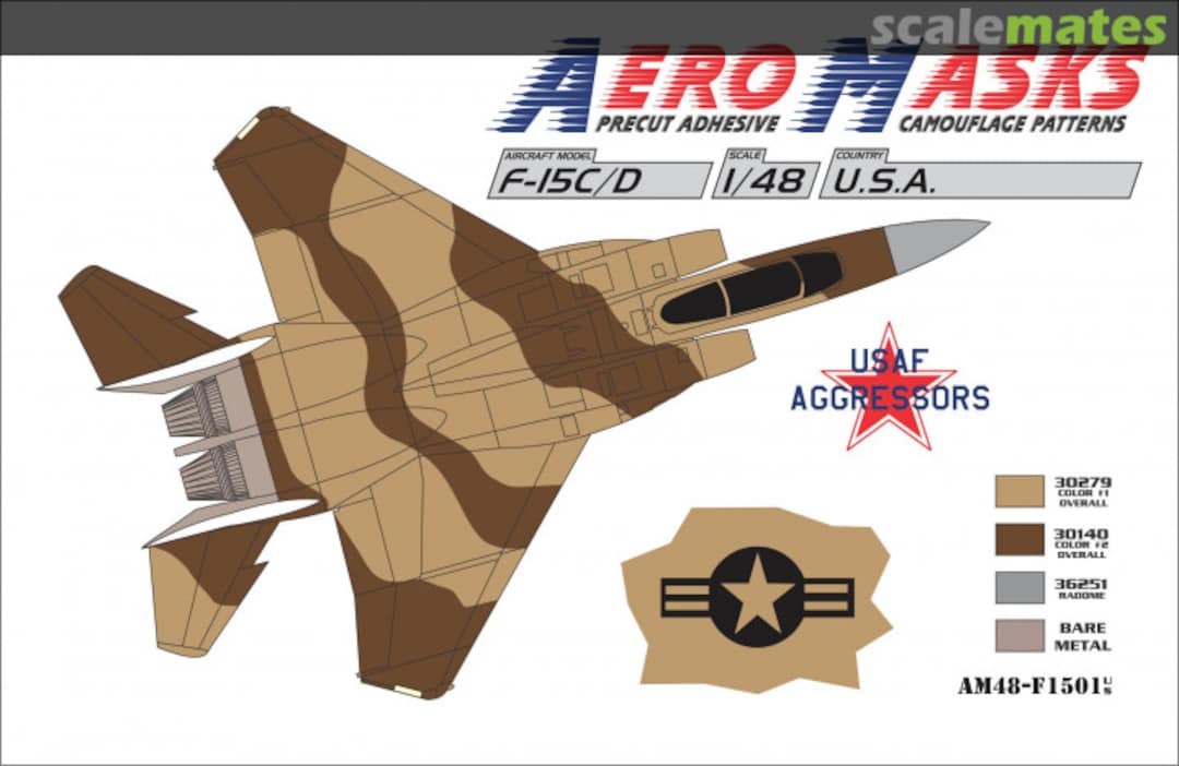 Boxart F-15C/D USA USAF Aggressors AM48-F1501 AeroMasks