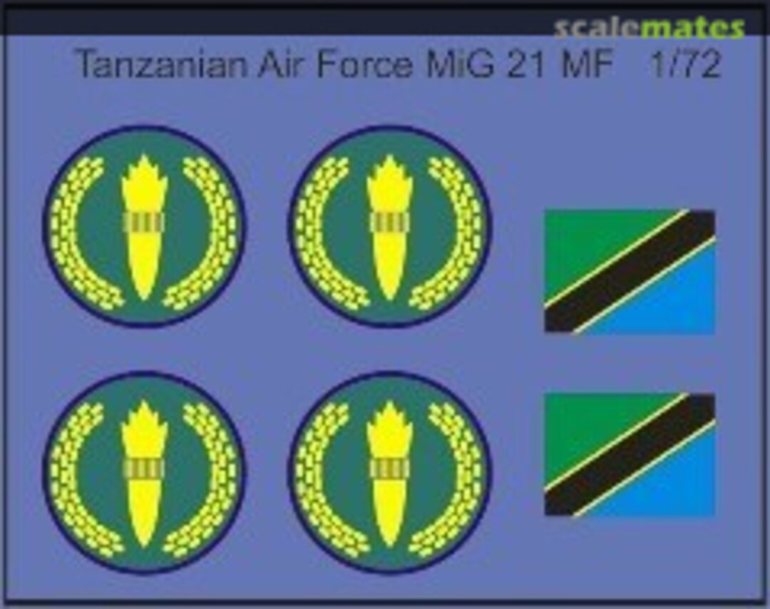 Boxart Tanzanian Air Force MiG 21 MF MAV-TAN722 MAV Decals