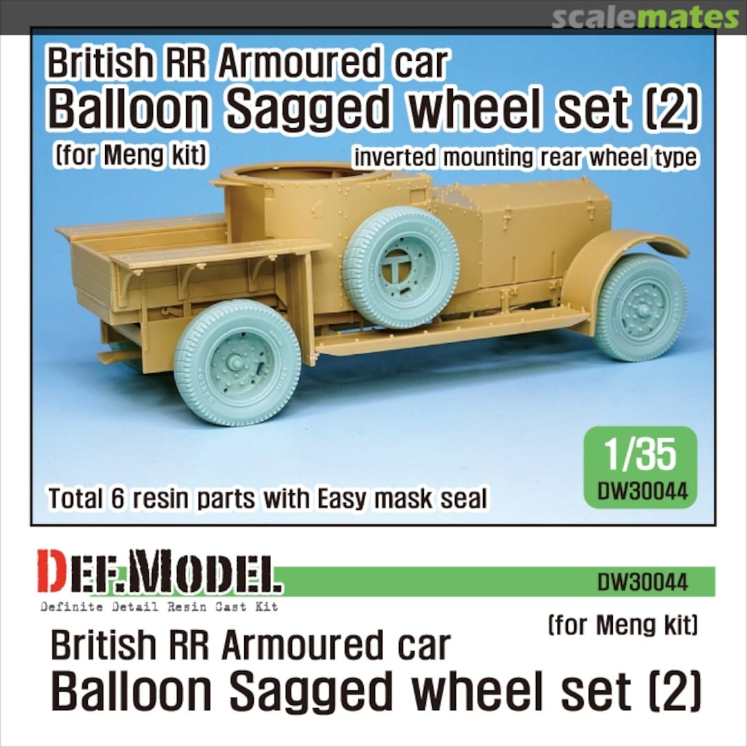 Boxart RR Armoured Car Baloon Sagged Wheel Set (2) DW30044 Def.Model