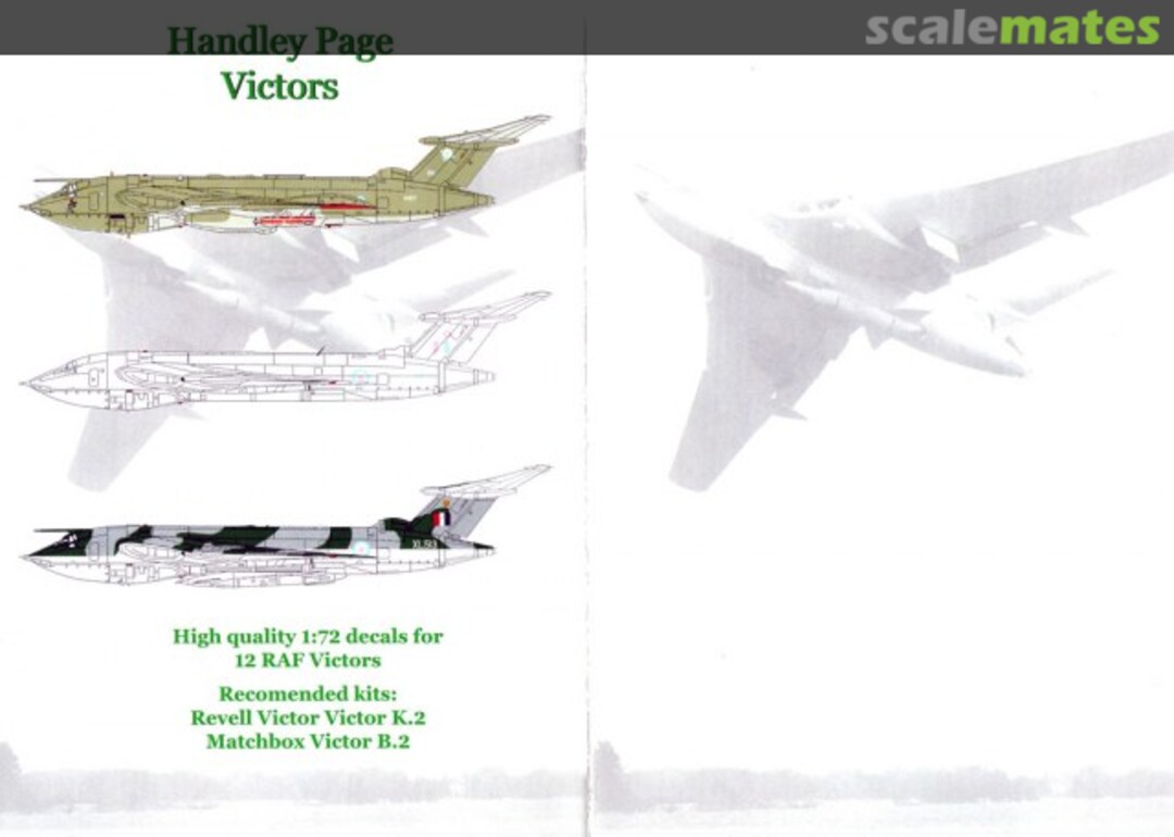 Boxart RAF Handley Page Victors ED-72100 Euro Decals