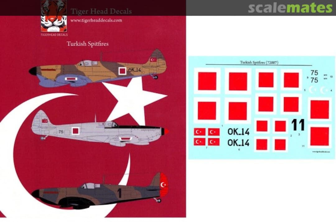 Boxart Turkish Spitfires 72007 TigerHead Decals