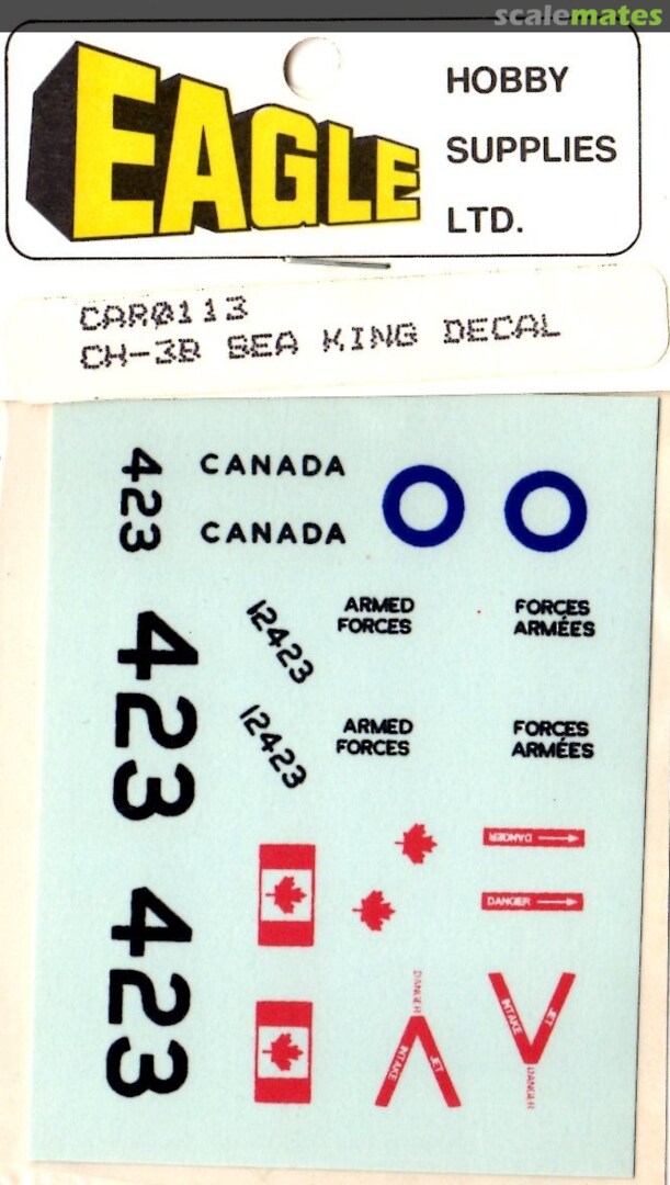 Boxart CH-3B Sea King CAR0113 Carmichael Decals