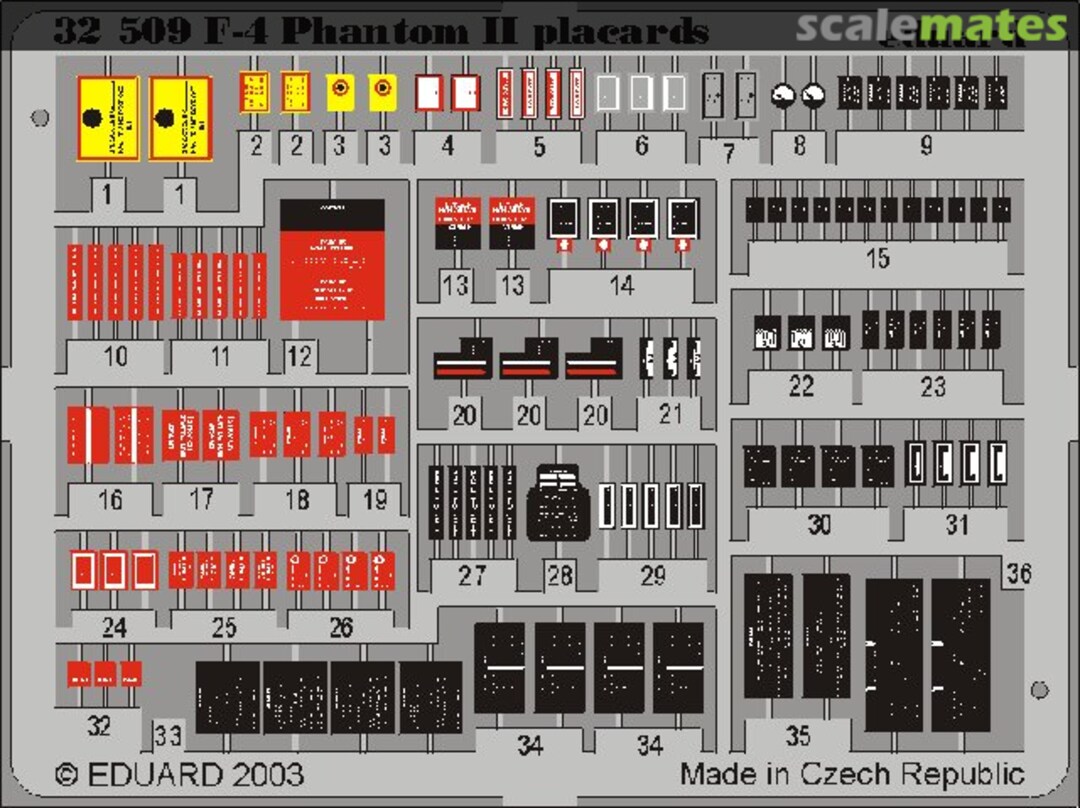 Boxart F-4 placards 32509 Eduard