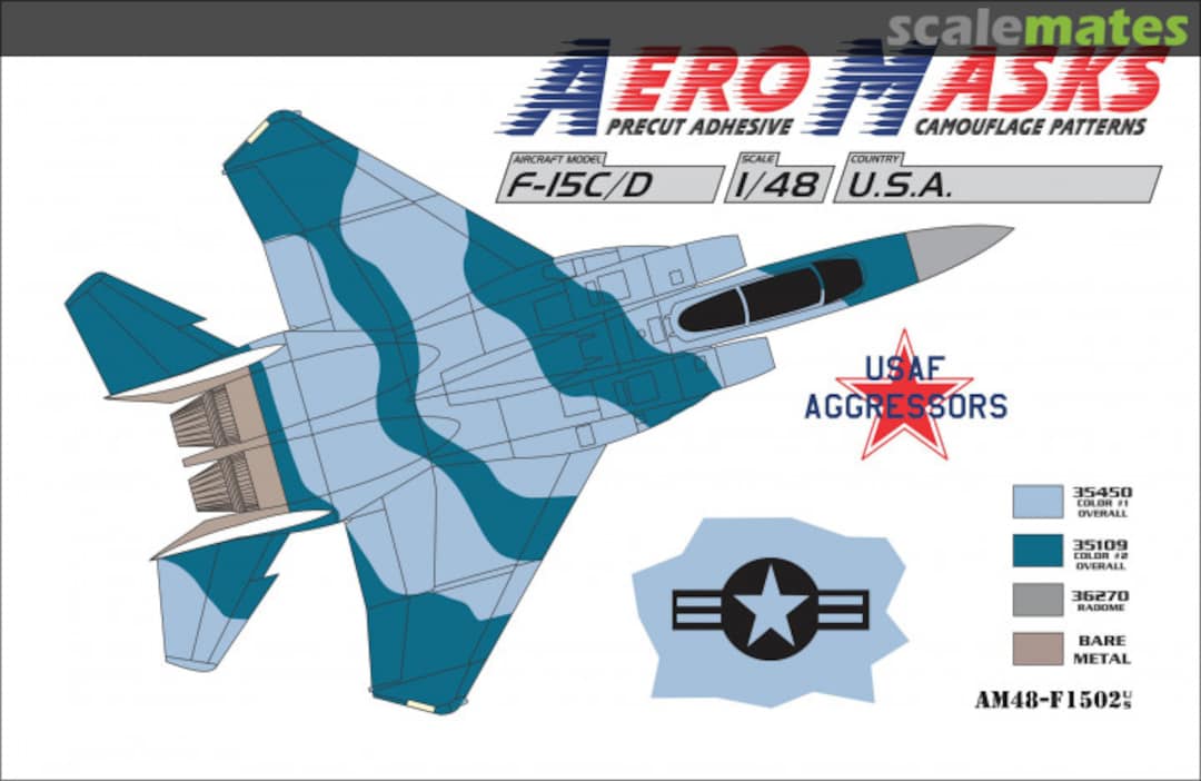 Boxart F-15C/D USA USAF Aggressors AM48-F1502 AeroMasks