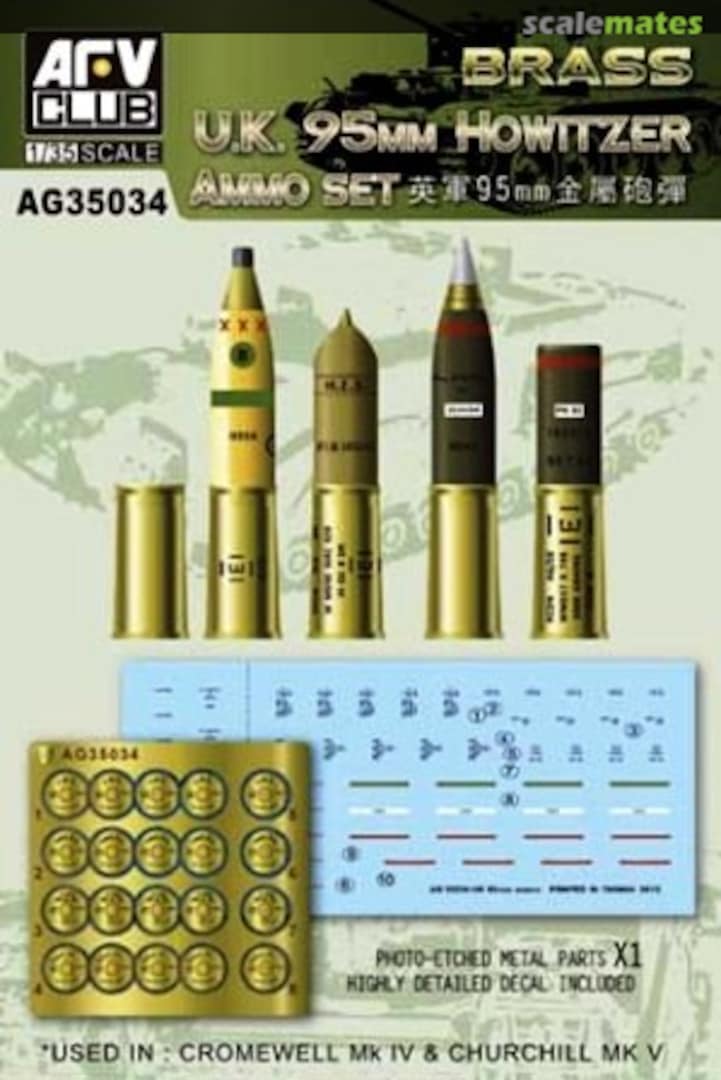 Boxart 95mm Howitzer Ammo Set AG35034 AFV Club