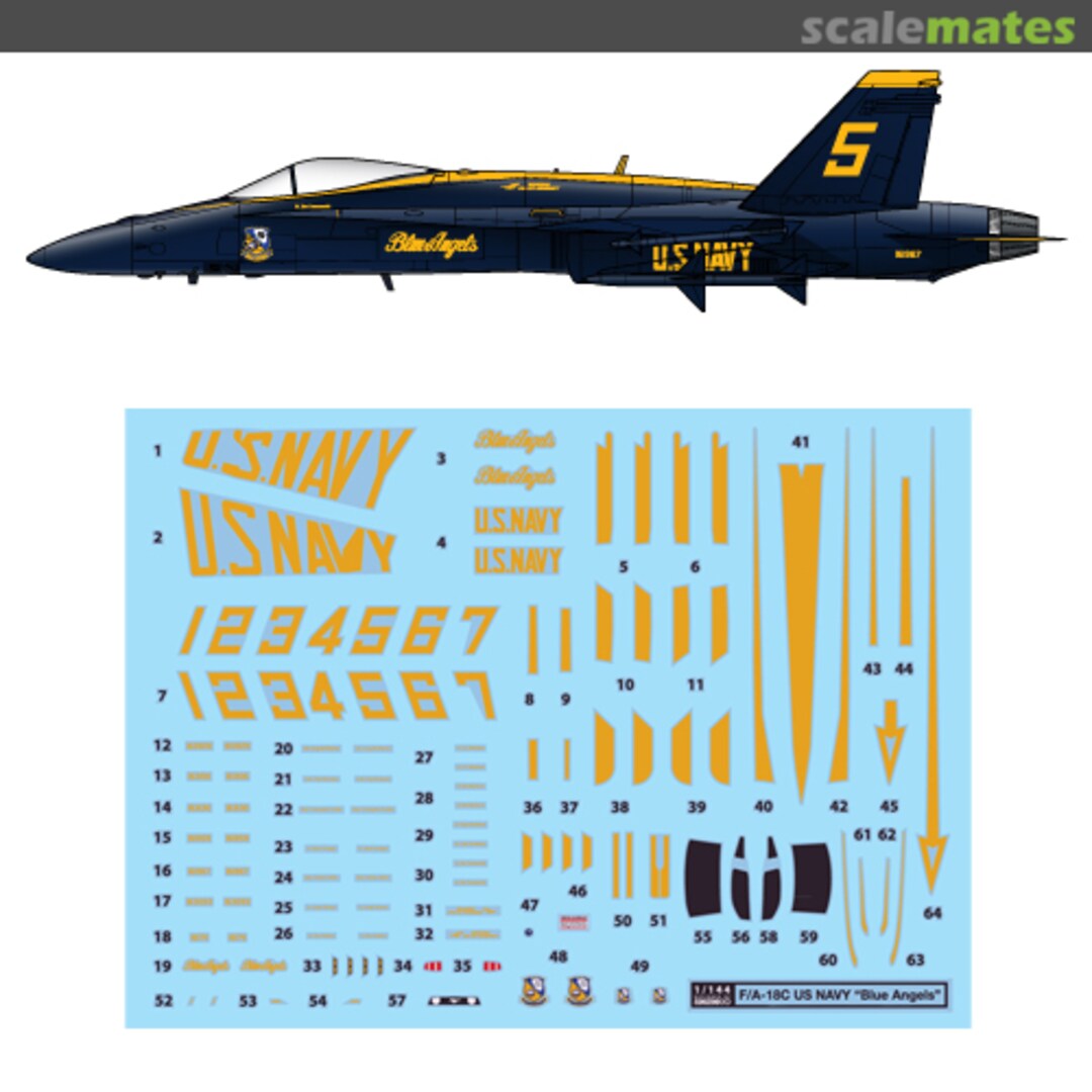 Boxart F/A-18C US NAVY Blue Angels WD44043 Monokio