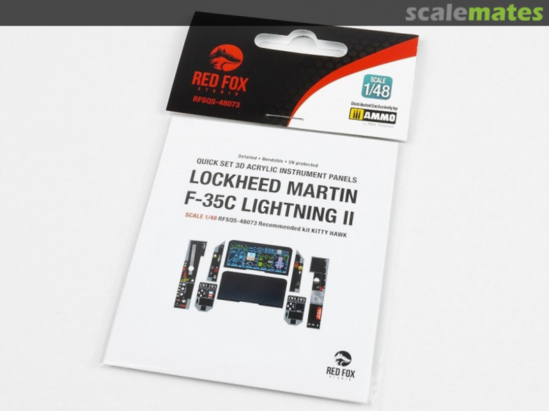 Boxart Lockheed Martin F-35C Lightning II Quick Set 3D Acrylic Instrument Panels RFSQS-48073 Red Fox Studio