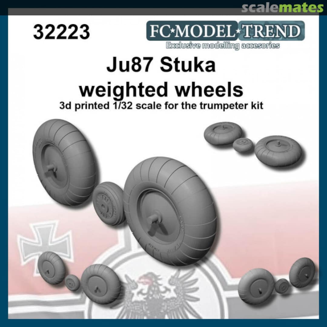 Boxart Ju87 Stuka weighted wheels 32223 FC Model Trend