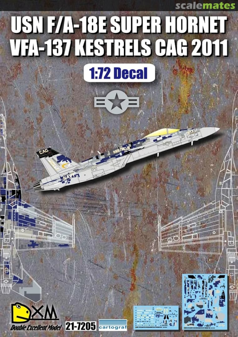 Boxart USN F/A-18E Super Hornet 21-7205 DXM Decals